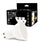 Compra V-TAC Faretto LED GU10 4,5W 100° Copertura Satina... V-TAC Faretto LED GU10 4,5W 100° Copertura Satina...