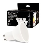 Compra V-TAC Faretto LED GU10 4,5W 100° Copertura Satina... V-TAC Faretto LED GU10 4,5W 100° Copertura Satina...