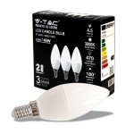 Compra V-TAC Lampadina LED E14 4,5W Candela 3000K (Box 3 ... V-TAC Lampadina LED E14 4,5W Candela 3000K (Box 3 ...