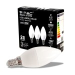 Compra V-TAC Lampadina LED E14 4,5W Candela 4000K (Box 3 ... V-TAC Lampadina LED E14 4,5W Candela 4000K (Box 3 ...