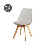 Compra Muvip Confezione da 2 sedie di design D1000 - Gamb... Muvip Confezione da 2 sedie di design D1000 - Gamb...