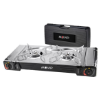 Compra Fornello a gas portatile Muvip a 2 fuochi - Doppio... Fornello a gas portatile Muvip a 2 fuochi - Doppio...