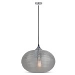 Compra V-TAC Lampadario LED a Sfera in Vetro Ondulato e M... V-TAC Lampadario LED a Sfera in Vetro Ondulato e M...