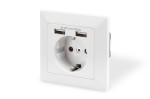 Compra Presa A Muro Shuko Con 2 Prese Usb 5 Volt 2,1A Presa A Muro Shuko Con 2 Prese Usb 5 Volt 2,1A
