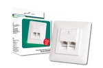 Compra Presa Doppia A Incasso Rj 45 Categoria 5E Schermat... Presa Doppia A Incasso Rj 45 Categoria 5E Schermat...