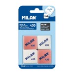 Compra Milan BMM9215 gomma per cancellare Rosa, Bianco 4 pz Milan BMM9215 gomma per cancellare Rosa, Bianco 4 pz