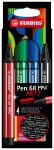 Compra STABILO Pen 68 MAX marcatore Nero, Blu, Rosso 4 pz STABILO Pen 68 MAX marcatore Nero, Blu, Rosso 4 pz