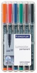 Compra Staedtler 317 WP6 marcatore permanente Nero, Blu, ... Staedtler 317 WP6 marcatore permanente Nero, Blu, ...