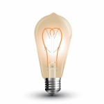 Compra V-TAC VT-2066 Lampadina LED E27 5W Bulb ST64 Amber... V-TAC VT-2066 Lampadina LED E27 5W Bulb ST64 Amber...