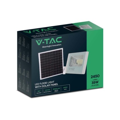 V-TAC Faro LED con Telecomando e Pannello Solare 35W 6000K - Fari / Faretti  - Esseshop - Il tuo Partner in Informatica, PC e Networking