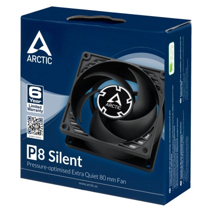 Ventola per case da 80mm silenziosa e con ottimizzazione per la pressione  statica Arctic P8 Silent - - Esseshop - Il tuo Partner in Informatica, PC e  Networking