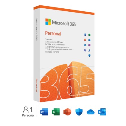 Microsoft Office 365 Personal Subscr 1Yr Medialess P6 - - Esseshop