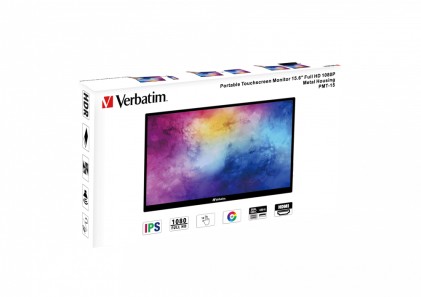 Verbatim Monitor Portatile Pmt-15 Portable Touchscreen Monitor 15.6 Full Hd  1080P Metal Housing - - Esseshop - Il tuo Partner in Informatica, PC e  Networking