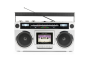 Bigben Blaster Retro Radio Portatile con Lettore di Cassette - Radio FM - Potenza Musicale 15W - Bluetooth - Alimentato a CA e a batteria