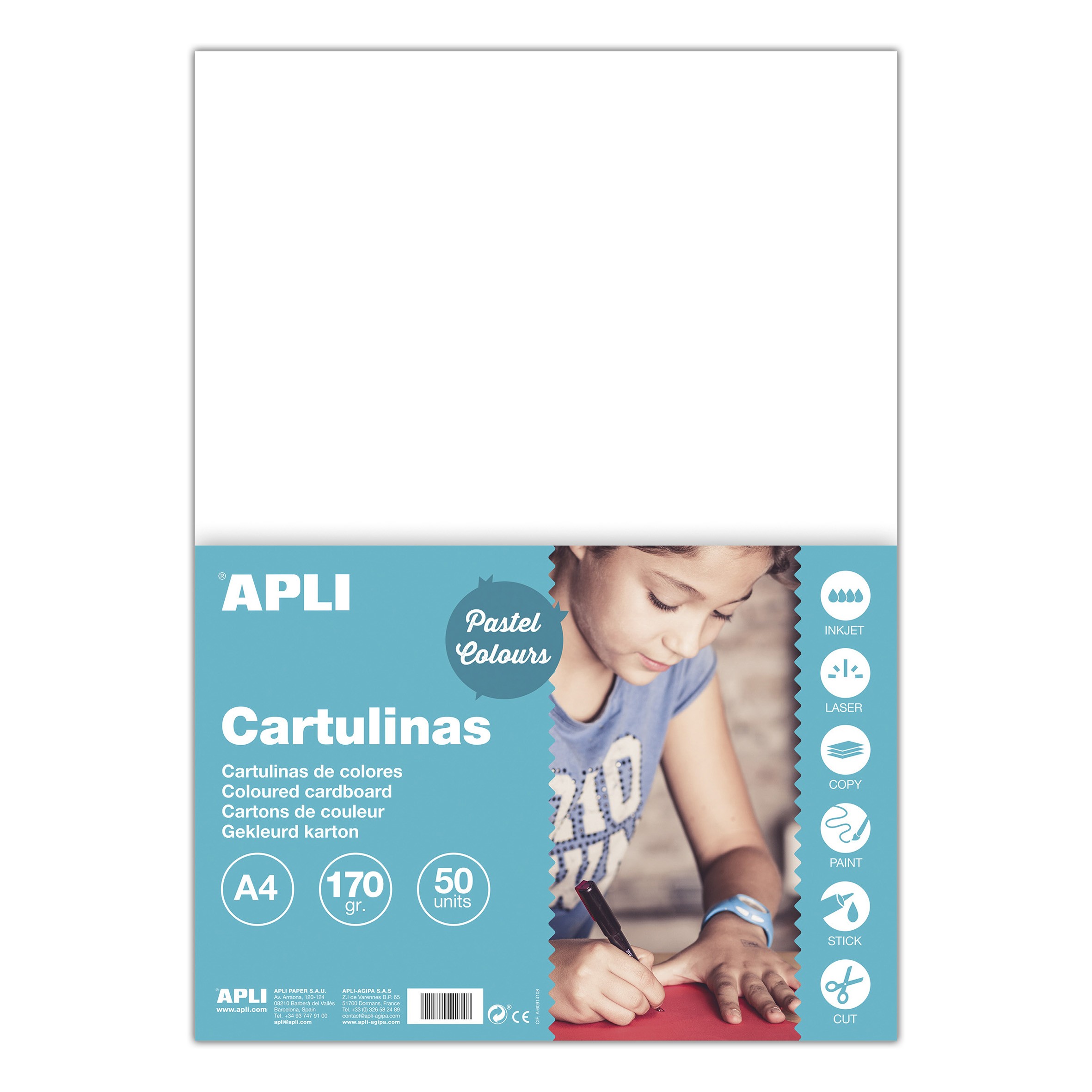 Apli Cartoncino Bianco A4 170g 50 Fogli - Carta - Esseshop - Il tuo Partner  in Informatica, PC e Networking