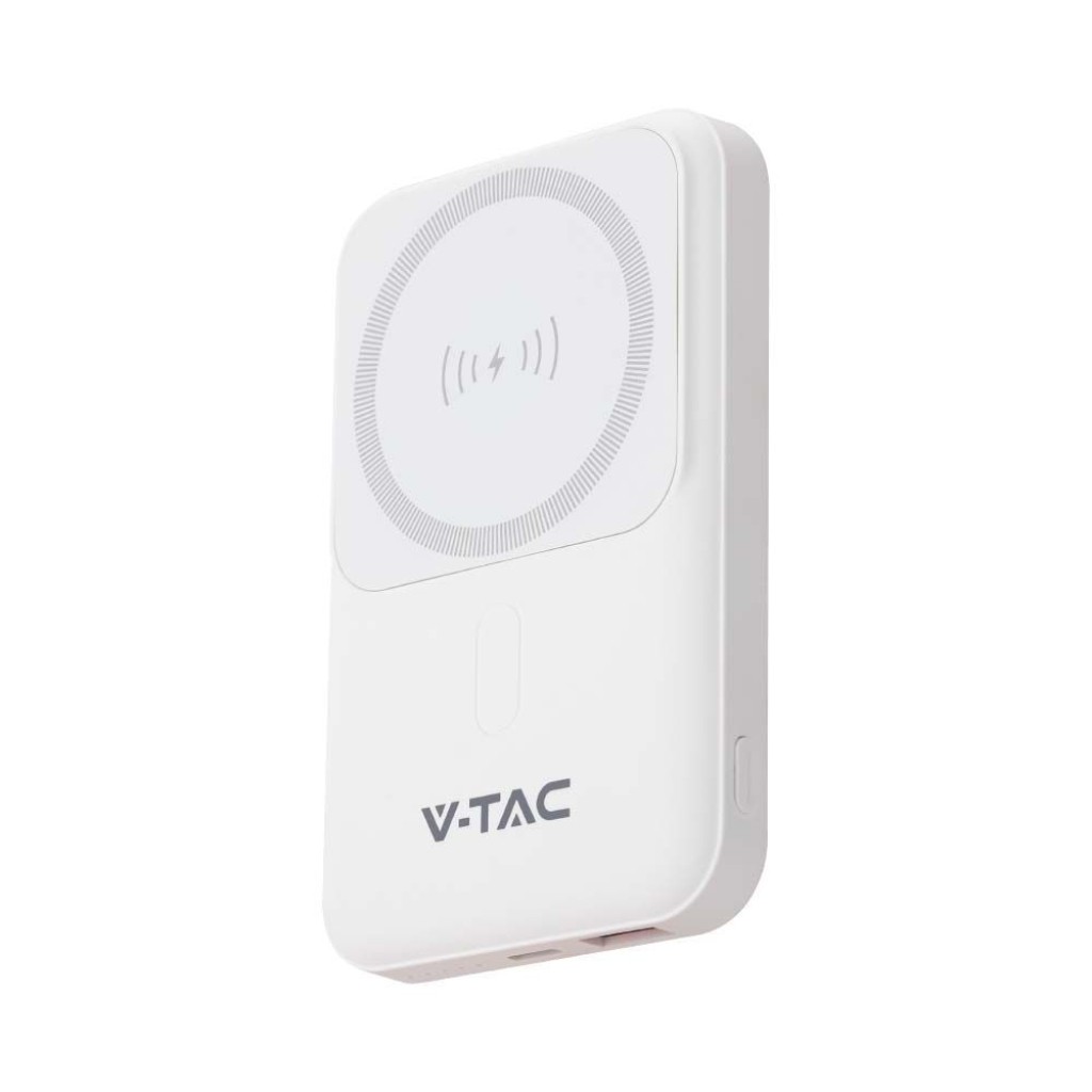 Power Bank 10000mAh Caricatore Portatile Wireless Bianco QI per