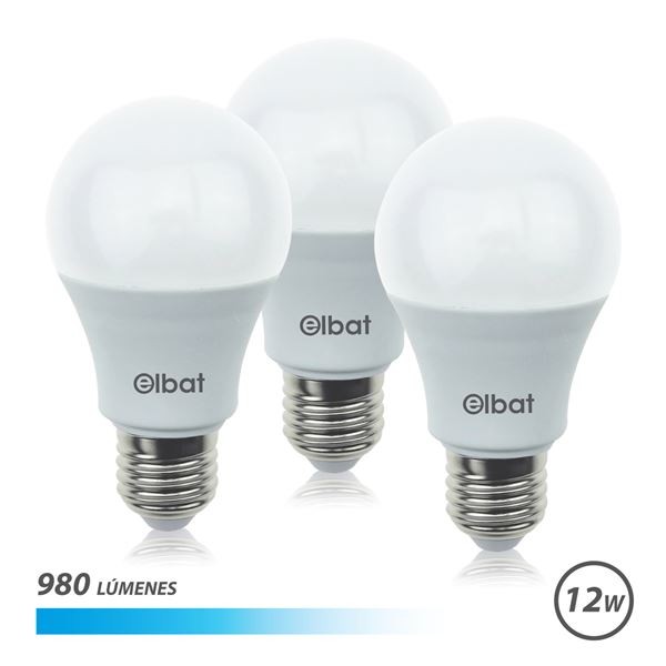 Elbat Confezione da 3 Lampadine LED A60 12W E27 980lm - 6500K Luce Fredda -  E27 - Esseshop - Il tuo Partner in Informatica, PC e Networking