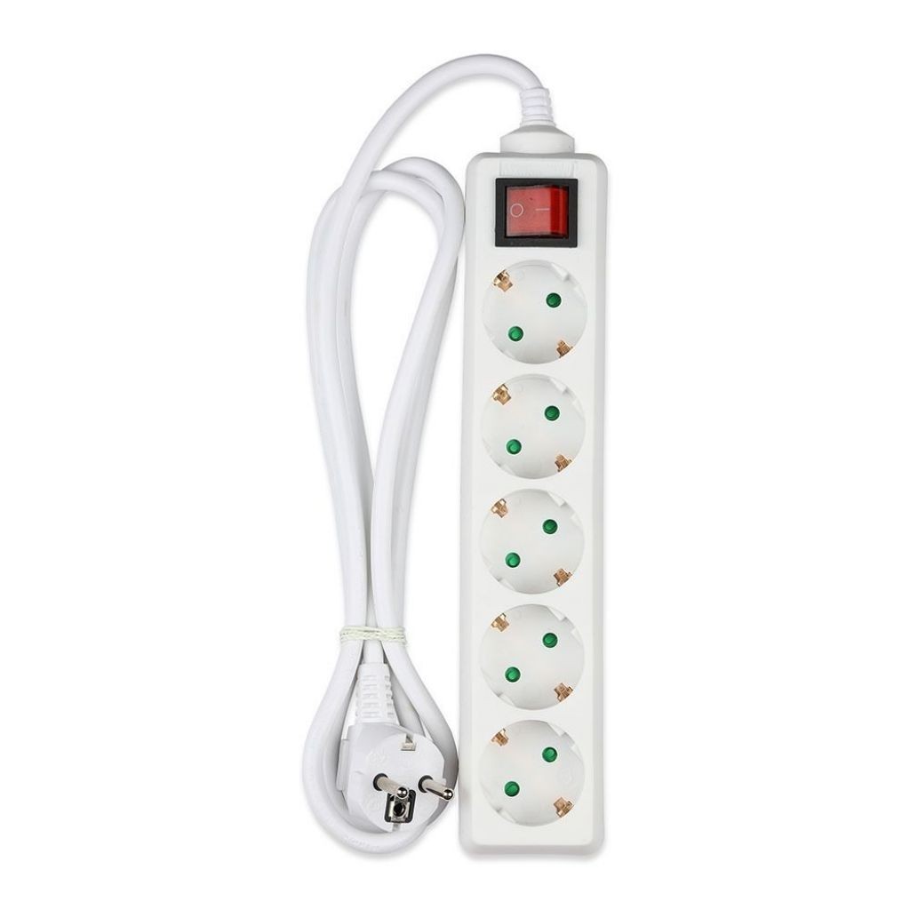 V-TAC Multipresa con Cavo 1,5m 5 Prese 10A 2P + Schuko e Interruttore  Luminoso Spina Schuko Colore Bianco - UPS / MULTIPRESE - Esseshop - Il tuo  Partner in Informatica, PC e Networking